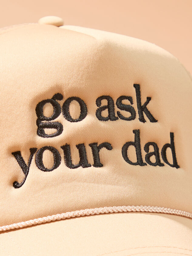 Go Ask Your Dad Embroidered Hat Detail 2 - ALTAR'D STATE KIDS