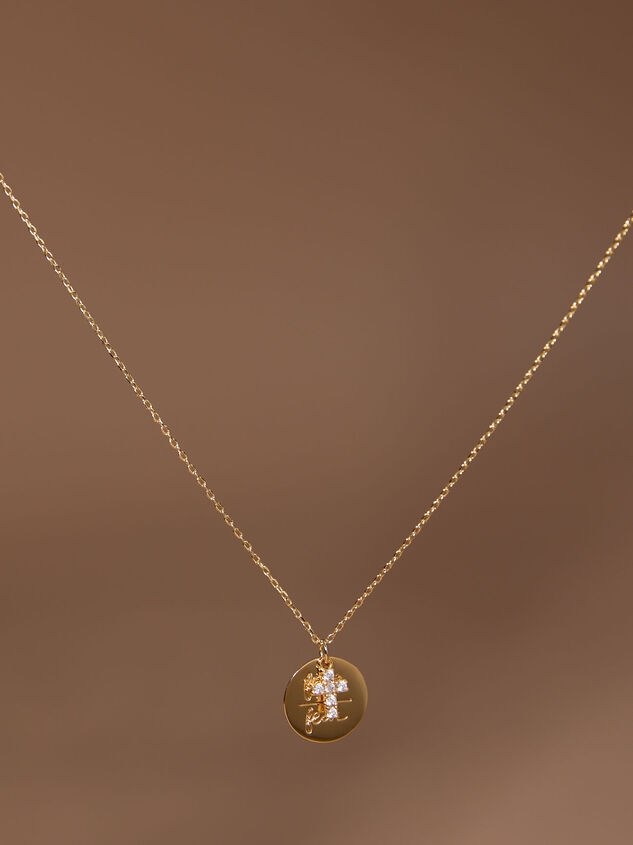 18K Faith Over Fear Coin Necklace Detail 2 - ALTAR'D STATE KIDS