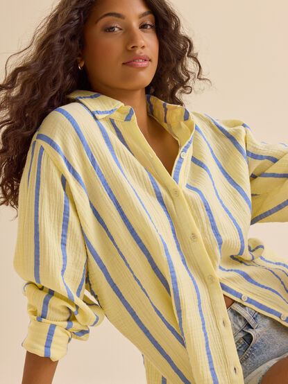 Vienna Striped Button Down Top - AS Kids
