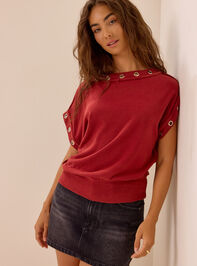 Jovie Boatneck Grommet Top - AS Kids