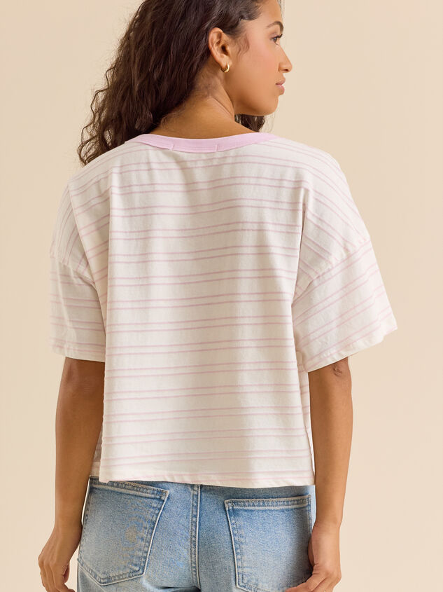 Oakland Boxy Striped Tee Detail 4 - ALTAR'D STATE KIDS
