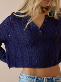 Stormie Textured Henley Sweater - AS Kids