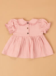 Magnolia Collar Toddler Dress Detail 4 - AS Kids