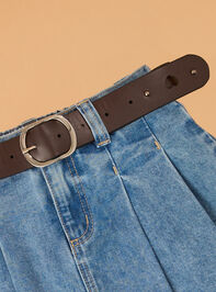 Hadley Pleated Denim Skort Detail 2 - AS Kids