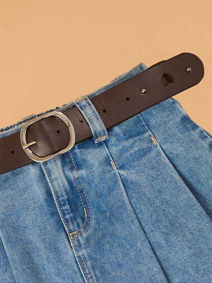 Hadley Pleated Denim Skort - AS Kids