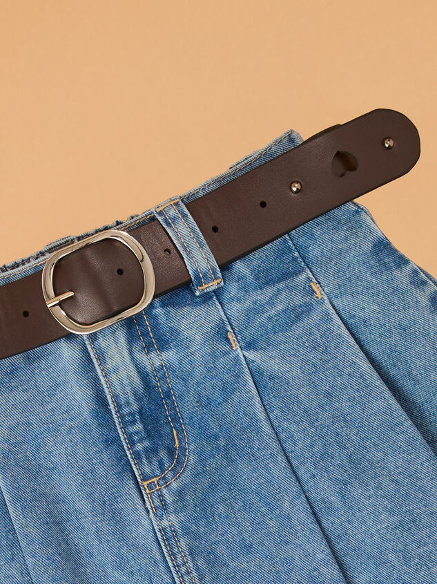 Hadley Pleated Denim Skort Detail 2 - AS Kids