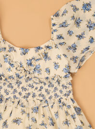Posey Floral Dress and Denim Vest Detail 4 - AS Kids