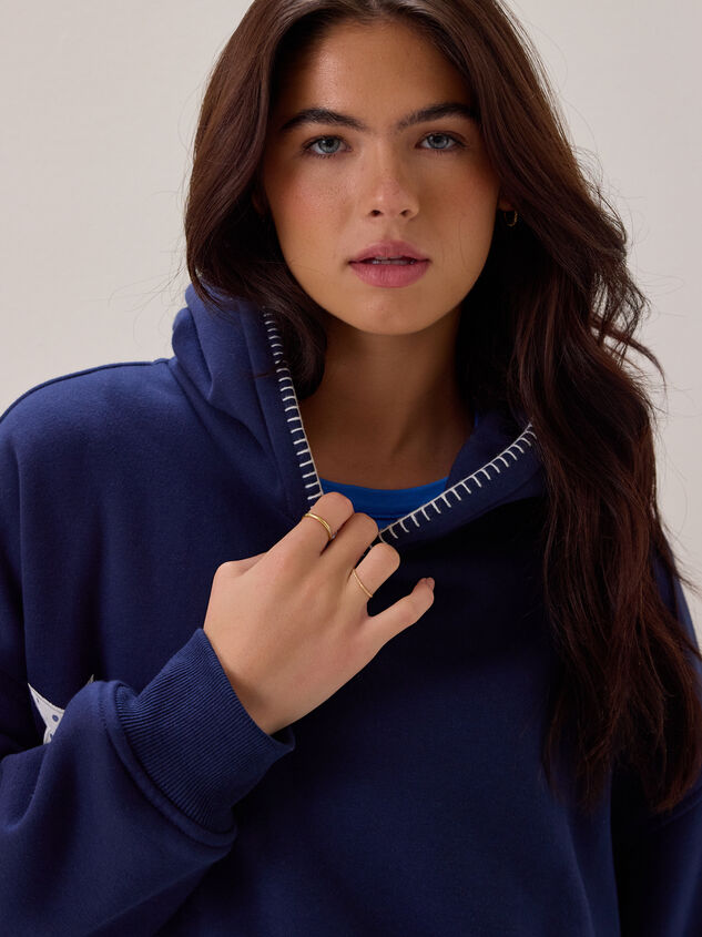 Aspen Star Whipstitch Hoodie Detail 2 - AS Kids