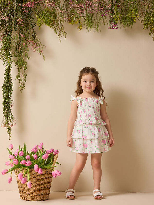 Lani Floral Top and Skort Set Detail 2 - ALTAR'D STATE KIDS
