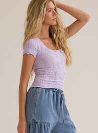 Blaire Short Sleeve Seamless Floral Tee Detail 3 - ALTAR'D STATE KIDS