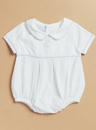 Joseph Embroidered Cross Bubble by Mudpie - ALTAR'D STATE KIDS