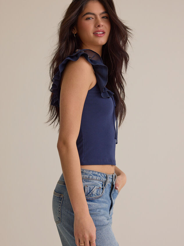 Josie Flutter Sleeve Tank Detail 4 - AS Kids