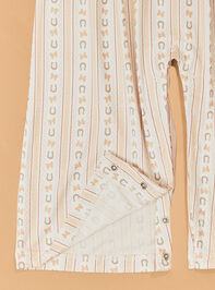 Horseshoe Bow Stripe Jumpsuit Detail 3 - AS Kids