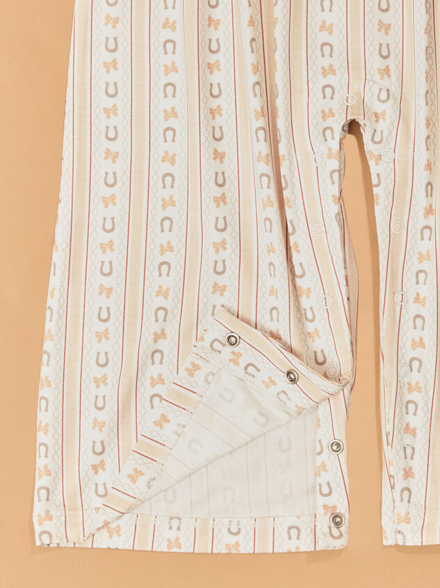 Horseshoe Bow Stripe Jumpsuit Detail 3 - AS Kids
