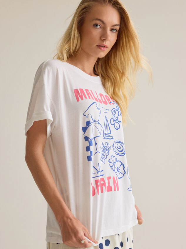 Mallorca Spain Oversized Tee Detail 4 - AS Kids