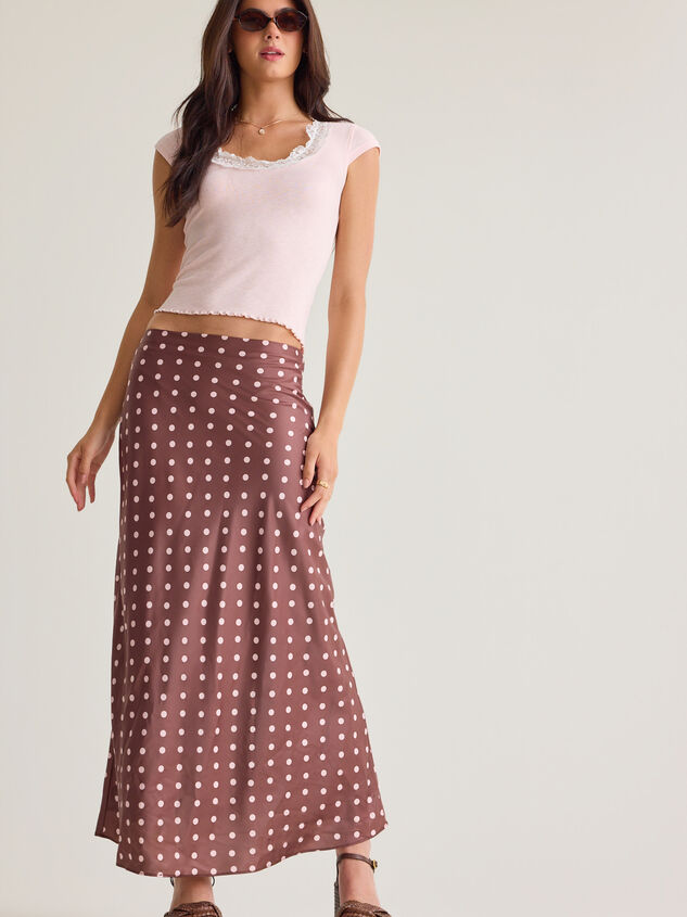 Rowan Polka Dot Satin Midi Skirt - AS Kids