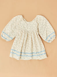 Ella Velvet Trim Floral Mini Dress - ALTAR'D STATE KIDS