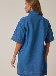 Maya Denim V-Neck Dress Detail 4 - ALTAR'D STATE KIDS