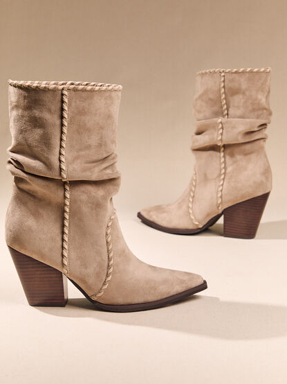 Aria Scrunched Whip Stitch Boot - AS Kids