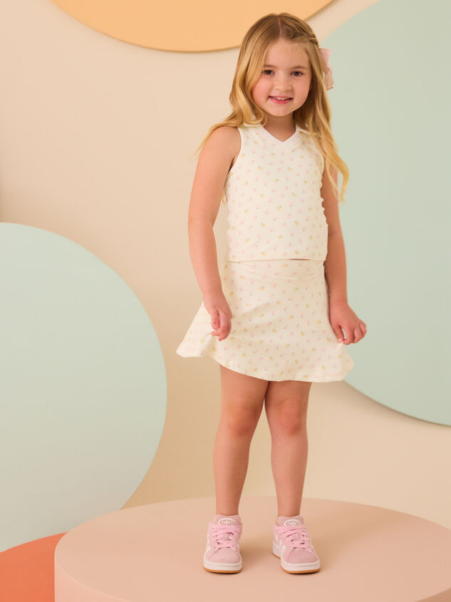 Lemons Printed Flouncy Skort Detail 4 - AS Kids