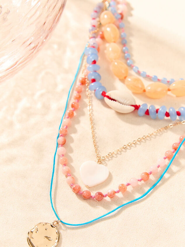 Color Strand Layered Necklace - AS Kids