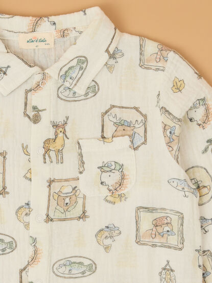 Woodie Woven Button Up - AS Kids