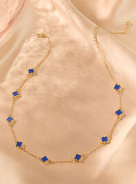 18K Gold Dainty Clover Choker Detail 4 - AS Kids