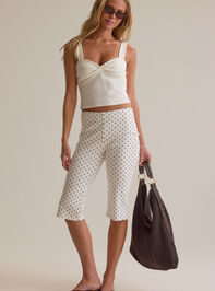 Verona Polka Dot Capri Pant Detail 2 - ALTAR'D STATE KIDS