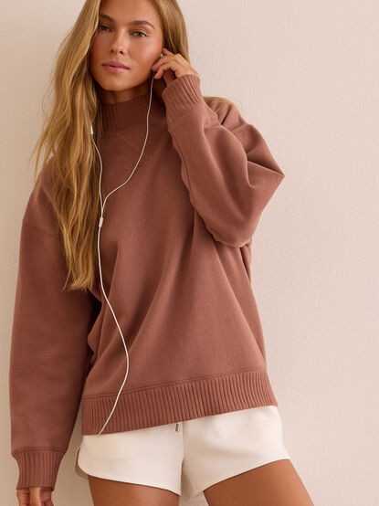 Game Plan Mock Neck Sweatshirt - AS Kids