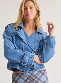Margot Cropped Denim Trench Detail 5 - AS Kids