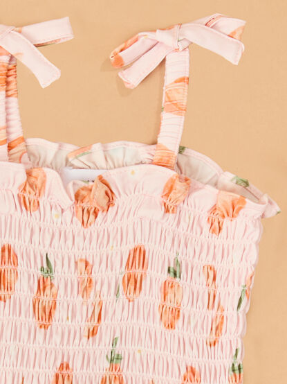 Sweet Peach Smocked Bubble - AS Kids
