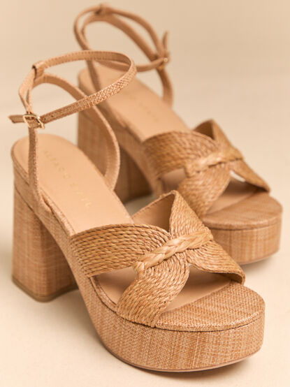 Loretta Raffia H-Band Platform Heel - AS Kids