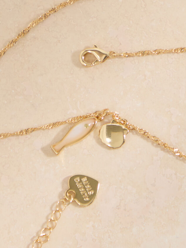 Salty Pearl Fish Cluster Necklace Detail 3 - ALTAR'D STATE KIDS