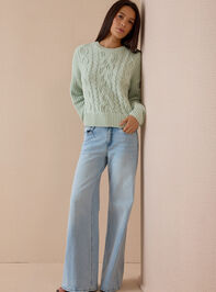 Colette Cable Knit Sweater Detail 4 - AS Kids