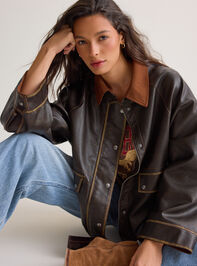 Lilah Vegan Leather Oversized Jacket - AS Kids