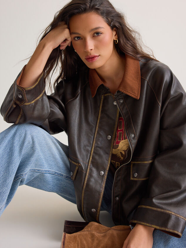 Lilah Vegan Leather Oversized Jacket - AS Kids