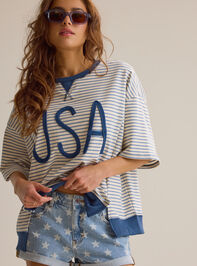USA Striped Graphic Tee Detail 2 - ALTAR'D STATE KIDS