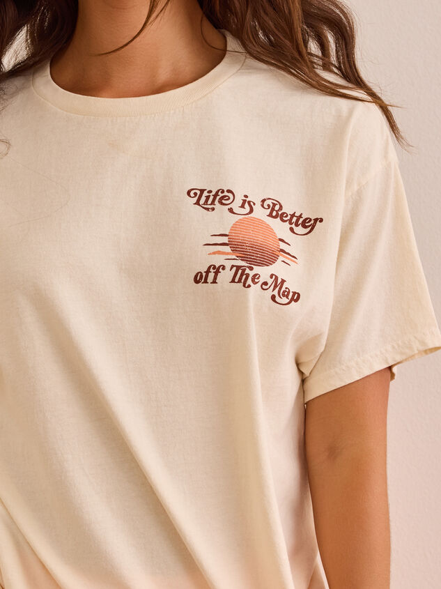 Life is Better Off the Map Oversized Tee Detail 3 - AS Kids