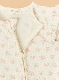 Vintage Mini Bows Ruffle Footie Detail 3 - ALTAR'D STATE KIDS