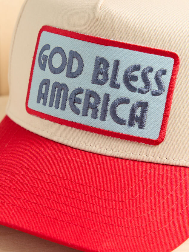 God Bless America Patch Trucker Hat Detail 2 - AS Kids