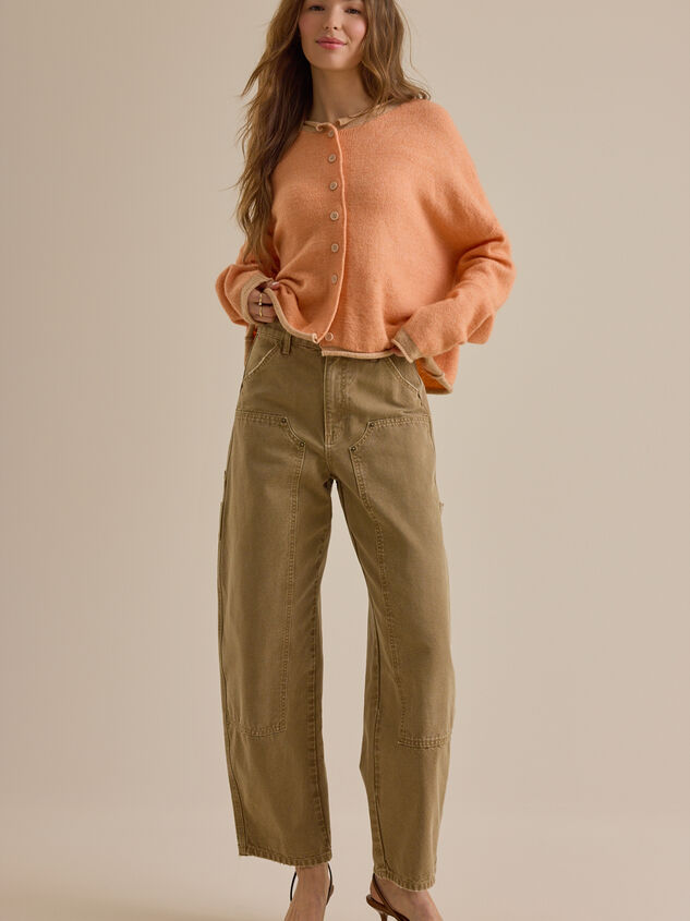 Skyla Contrast Roll Neck Cardigan Detail 2 - ALTAR'D STATE KIDS