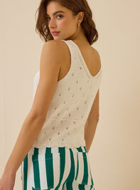 Lynn Pointelle Button Tie Tank Detail 4 - ALTAR'D STATE KIDS