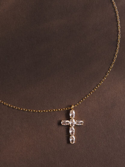 Bagette Cross Charm Necklace - ALTAR'D STATE KIDS