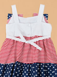 Liberty Stars & Stripes Americana Toddler Dress Detail 3 - AS Kids