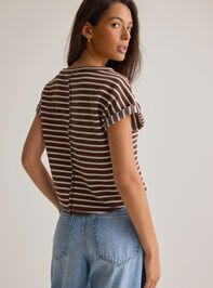 Hattie Stripe Roll Sleeve Crew Detail 5 - AS Kids