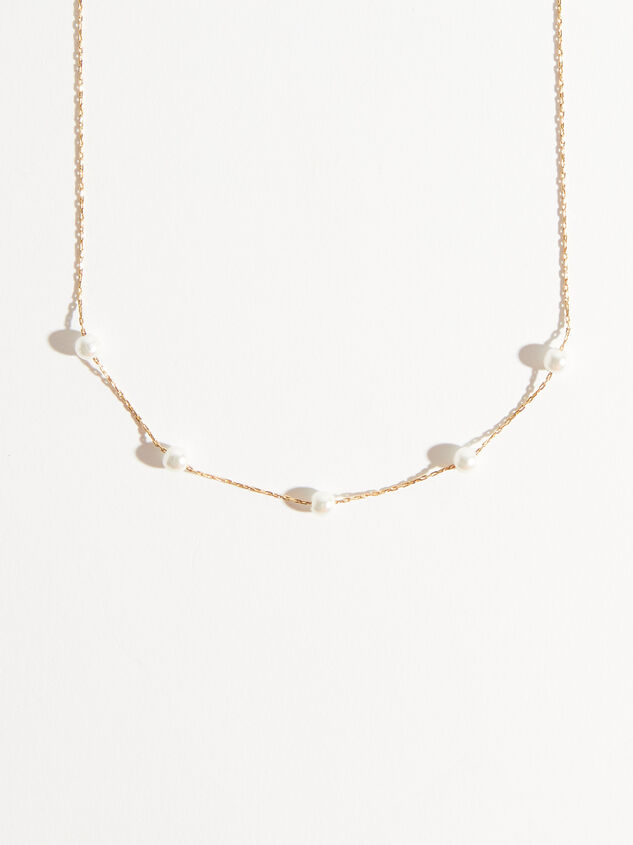 18k Gold Pearl Charm Necklace Detail 4 - ALTAR'D STATE KIDS