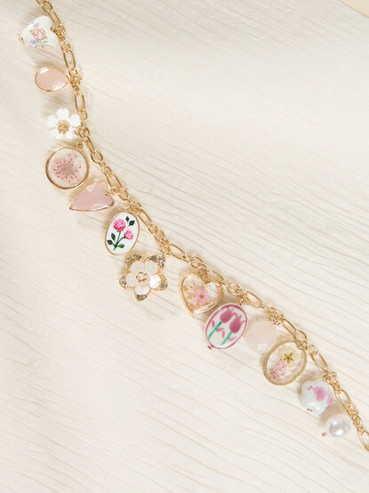 Pink Floral Charm Necklace - ALTAR'D STATE KIDS