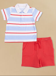Preston Preppy Rugby Polo with Shorts Set - AS Kids