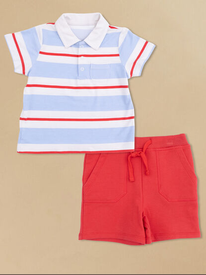 Preston Preppy Rugby Polo with Shorts Set - AS Kids