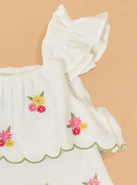 Katie Floral Top and Short Set Detail 3 - ALTAR'D STATE KIDS